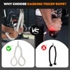 DASKING Tricep Rope Pull Down Attachment, Soft Ergonomic Triceps Rope