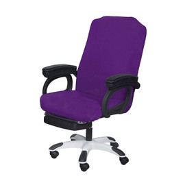SARAFLORA Office Chair Cover- Large, Purple- Removable Computer Chair Cover for Office Chair with Zipper for Universal Rotating Chair Desk Chair Cover High Back Chair Seat Washable Protector for Pets