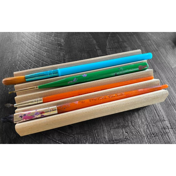 Unbranded 2 paint brush rests - made of solid poplar