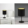 Reality Leuchten Jerry R50491080 Table Lamp Metal Black Matt Fabric