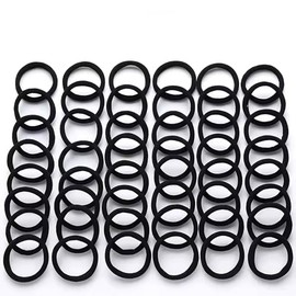 Hair Ties Elastic Bands,50 Pieces Set Women Girls 4CM Colorful Nylon Elastic Hair Bands Ponytail Holder Rubber Bands Scrunchie Headband Hair Accessories (Black-50pcs)