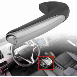 Aramox Cubierta Protectora para Palanca de Freno de Mano, Compatible con Sedán 2006-2011, Plástico Negro, Accesorio Interior OE: 47115-SNA-A82ZA 47115-SNA-A82ZB