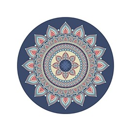 nuveti Large Meditation Mat Non Slip Round Yoga Mat Natural Rubber with Sueded Surface Exercise Mat Perfect for Meditating, Stretching, Yogaï¼140CM X 3.5MM Thick)