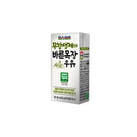 Barunmokjang 파스퇴르 무항생제 바른목장우유 190mL 24입 Pasteur Antibiotic-Free Fresh Farm Milk 190mL 24 Pack