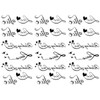 King Horse hm547 Tattoo Stickers, Letter Heart, Regular Size, Pack