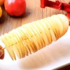 Spiral Potato Cutter Hand Crank Stainless Steel Alloy Rubber Food
