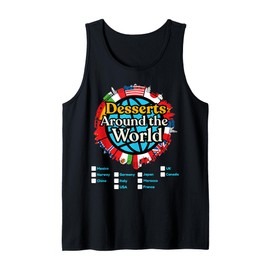 Vacation Desserts Around The World Countries Showcase Tank Top