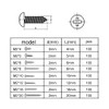 VooGenzek Pack of 800 Silver Self-Tapping Screws, Pan Head Tapping