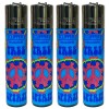 Clipper Reusable Lighters - 4 Blue Psychedelic Hippies - "Tree Spirit"
