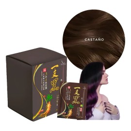 10 Shampoo Tinte Instantaneo 15min Cubre Canas Jengibre