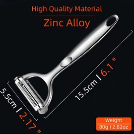 GREATLINK Stainless Steel Dual Blade Vegetable Peeler for Kitchen -Commercial Grade Julienne Cutter, Slicer, Shredder, Scraper -for Carrot Potato Melon Vegetable Fruit -with Sharp Blade, Good Durable