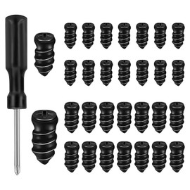 NQEUEPN 40pcs Car Tyre Repair Nails, Rubber Tire Screws with Screwdriver Rubber Tire Repair Plugs for Cars Trucks Motorcycles(20 S+20 L)