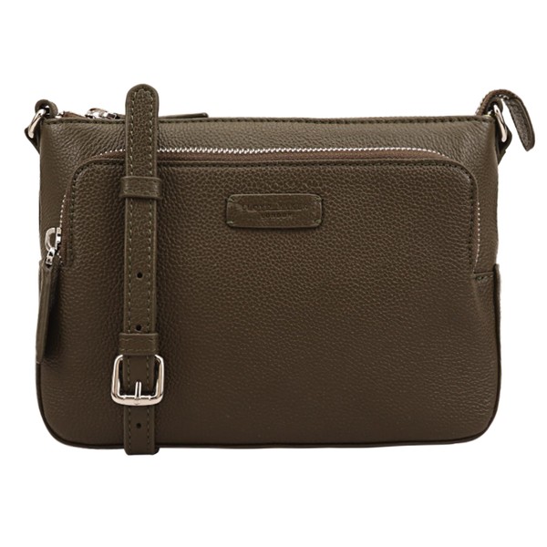 Lloyd Baker London – DEVAL Double-Zip Leather Crossbody Bag: Women's