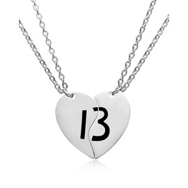 Yooborn 13 Half Heart Friendship Matching BFF Necklaces For 2 Girl Bestie Sister TS Reputation Red Speak Now Inspired Stuff Bestfriend Necklace 2 Jewelry Merch Gift For Swifties Music Lover Fans.