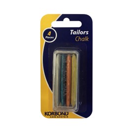 Korbond 4 Piece Pack – Clay Based Chalk Set in 4 Colours – Ideal for Tailoring, Quilting, Sewing, Crafting and Mending