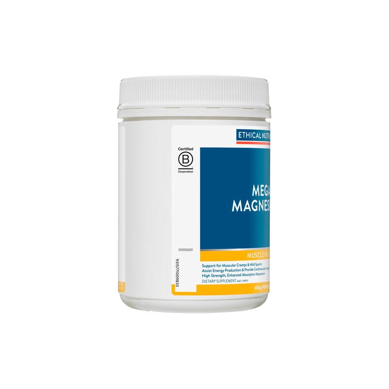 Ethical Nutrients Mega Magnesium Powder Raspberry 450g