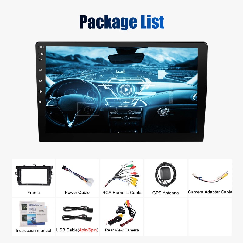 ESSGOO For Toyota Corolla 2009-2013 Wireless Apple Carplay Android 13