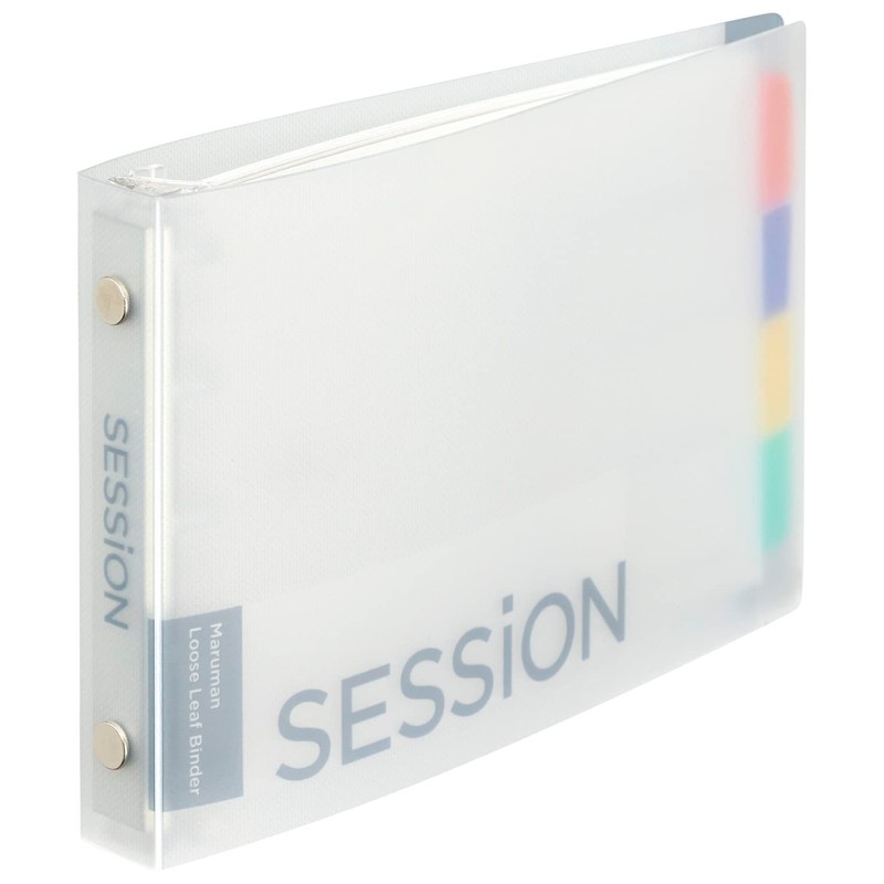 Maruman FM310-98 Loose-Leaf Binder, Session, Mini-Size, 5 Holes, Clear