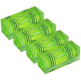 UMEI High Precision Mini Level Bubble, Three line Level Ball, Household Level (40X15X15mm 4PCS) (Green)