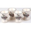 BWG Set Of 4 Winter Owl Egg Cups - Christmas