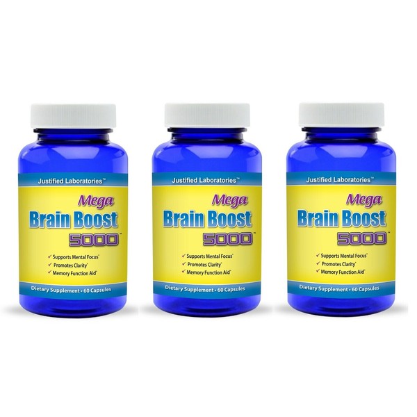 Brain Boost Supplements Pills Natural Nootropic Vitamin Memory Pills 3 Pack
