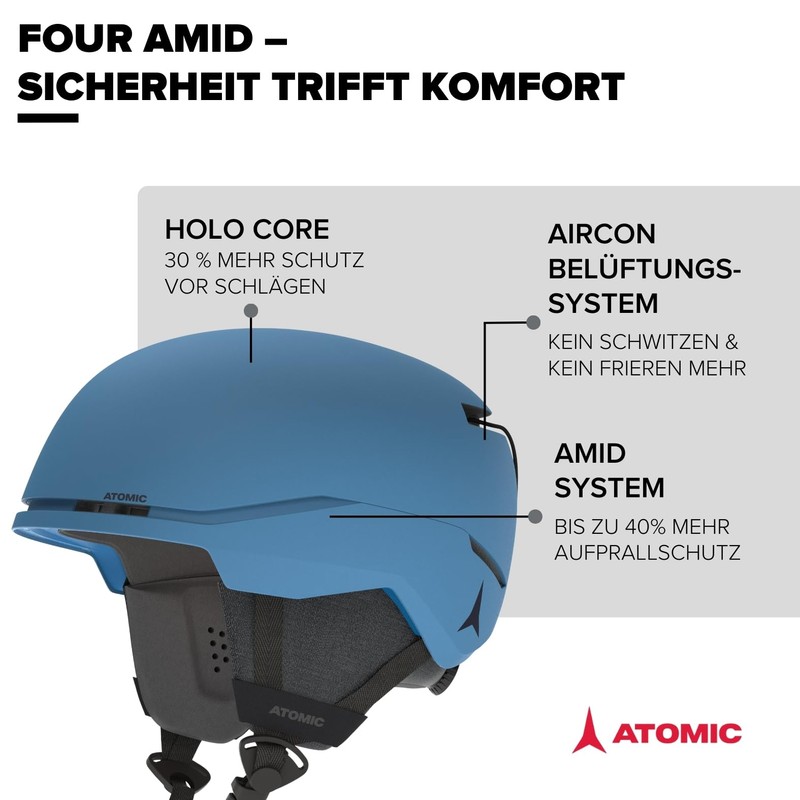 ATOMIC Four Amid Ski Helmet - Blue - Size XS