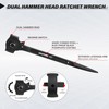 HAUTMEC 12inch Spud Ratchet Wrench Set(3 PCS), Includes 3/4" x