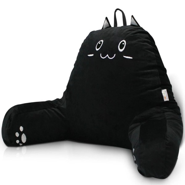 SUNSIDE Kitty Reading Pillow for Sitting in Bed, Cute Back