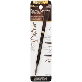 L'Oréal Paris Makeup Brow Stylist Definer Waterproof Eyebrow Pencil, Ultra-Fine Mechanical & Retractable Brow Pencil, Draws Tiny Brow Hairs & Fills in Sparse Areas & Gaps, Brunette, 0.003 oz.