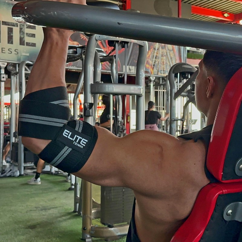 Coderas para gimnasio y levantamiento de pesas, vendas de codo