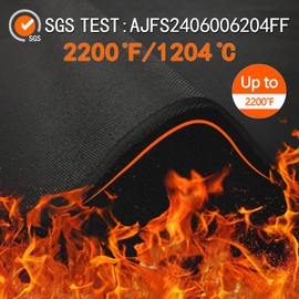 Amerbro 24x31in Heat Resistant Grill Mats for Outdoor Grill 17in & 22in Blackstone Griddle to Protect Your Prep Table and Outdoor Grill Table - Fire Proof & Water Proof & Oil Proof BBQ Mat