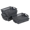 Leendines 6 Packs Stackable Organizer Storage Basket Trays, Plastic Office