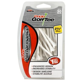 Pride Golf Tee Evolution Golf Tees, 30-Pack, 2-3/4-Inch, White