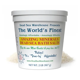 Dead Sea Warehouse – Amazing Minerals Dead Sea Bath Salts – 2 LBS – Highest Mineral Content – Natural Muscle Tension Relief