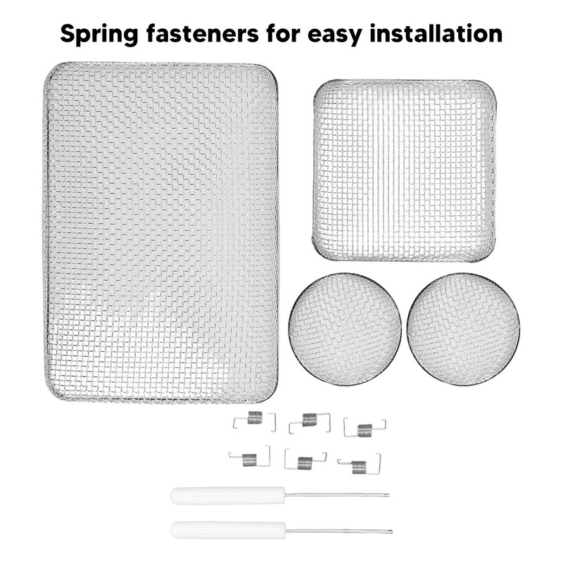 RV Mesh Screen Set Stainless Steel Vent Cover Furnace Flying