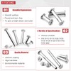 Hilitchi 50 Sets M5 x 20mm Phillips Chicago Screw Posts