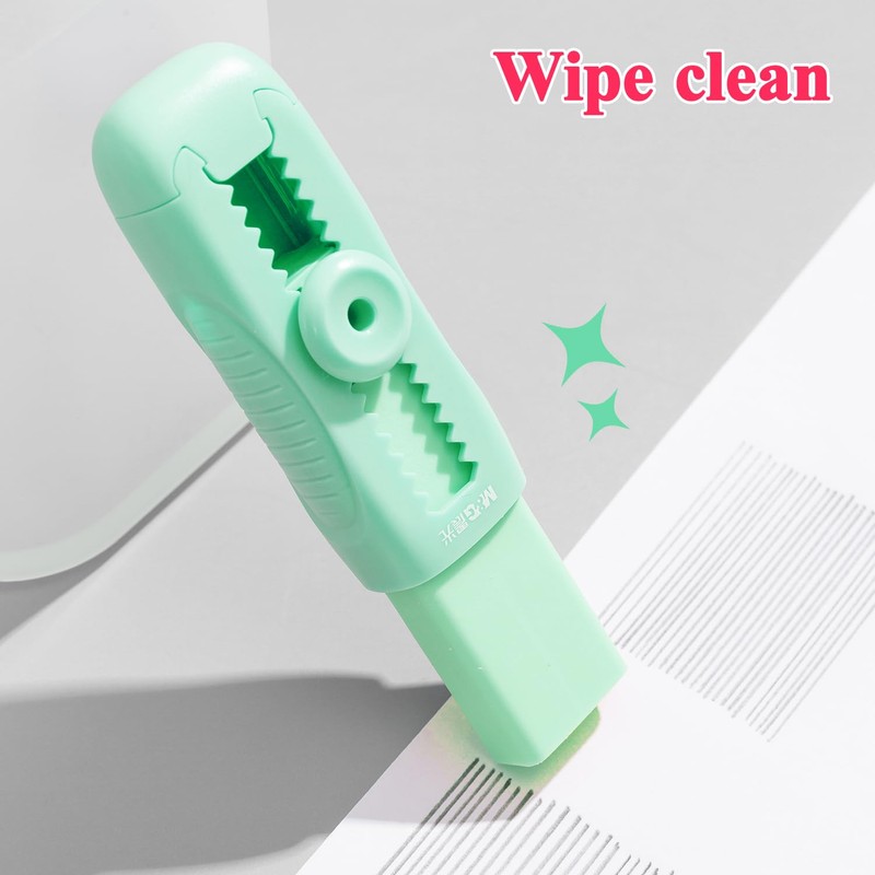 M&G 4+1 Pack Rubber Erasers Sliding Retractable Eraser, Soft Cute