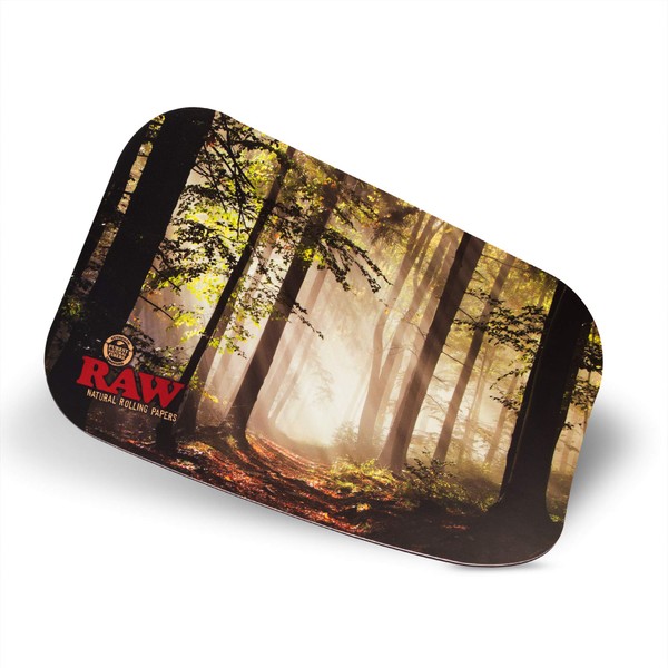 RAW Magnetic Tray Cover Size Small 7''x11'' | Smokey Forest Design | Magnetic Rolling Cover Easy Maintenance