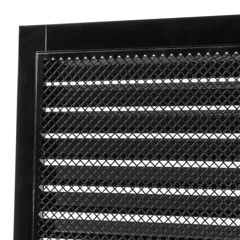 12" x 12" Inch Square Black Galvanized Steel Ventilation Grille