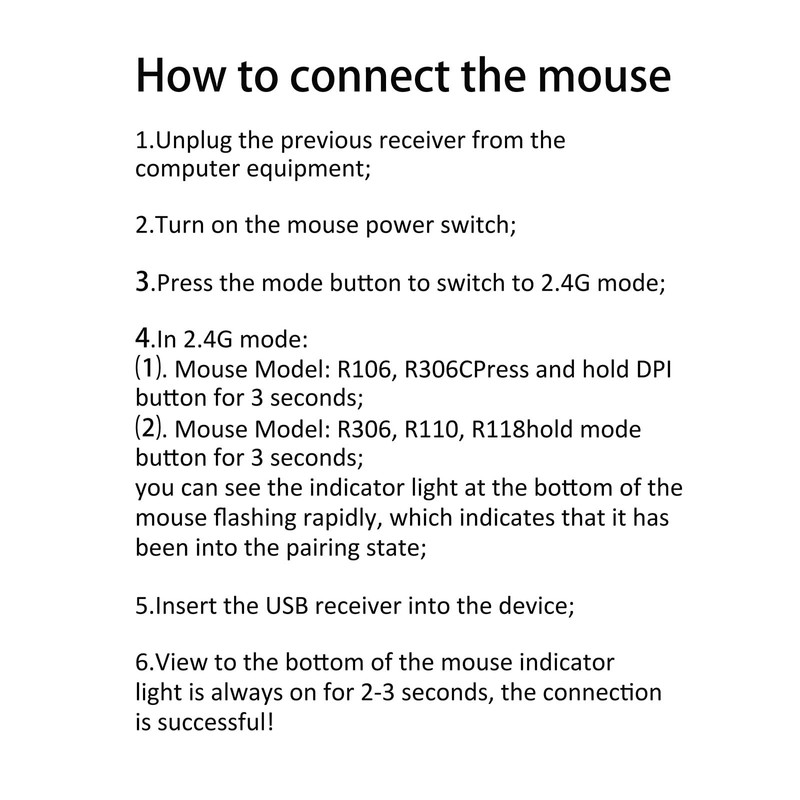 RAPIQUE USB Receiver for R306, R110, R118, R03 Mouse Models