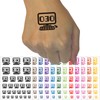 Kissing Kawaii Computer Face Emoticon Temporary Tattoo Water Resistant Fake