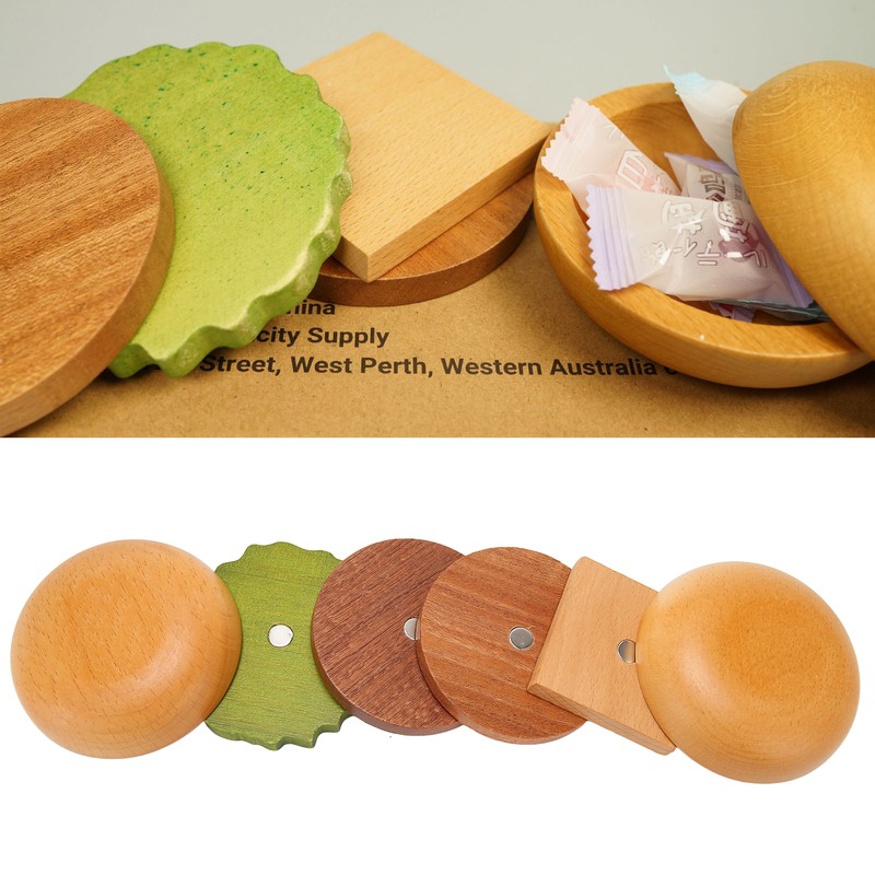 Hamburger Coaster Set Heat Insulation Cute Exquisite Wood Drink Coasters
