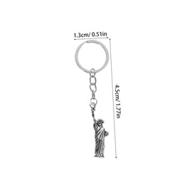 CAXUSD 12pcs Independence Day Keychains Statue of Liberty Metal Keychain Bag Charms Travel Souvenirs for Friends Family of July