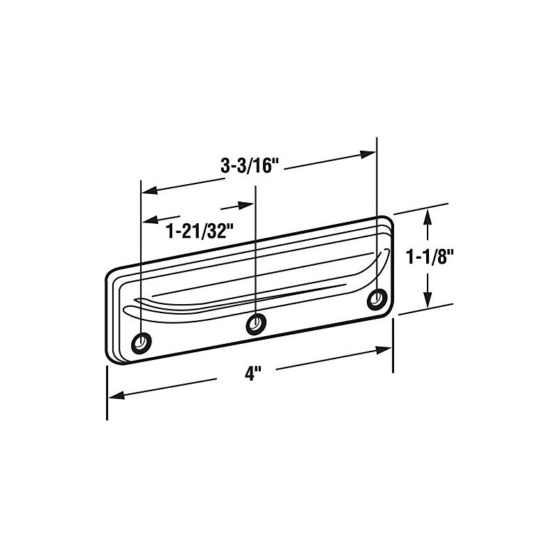 Prime-Line F 2882 Deluxe Sash Lift, 3-3/16 In., Wrought Steel,