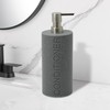 Indecor Home Resin Neutral Gray Sandstone Conditioner Engraved Bottle Refillable