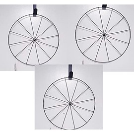 Floral Garden (Set of 3) HT Bicycle Wheel Style Metal Wreath Form Frame. Great for Making DIY, Various Craft Projects, 14-in Frame Bundled-with Metallic Chenille Stems.