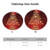 Round Tablecloth Merry Christmas Xmas Tree Fitted Elastic Waterproof Wipeable