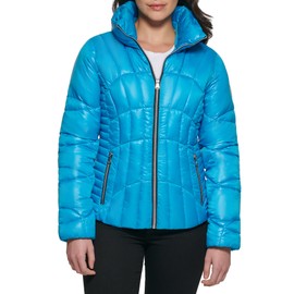 GUESS Fall, Puffer, Quilted Jackets for Women, Sky, Small