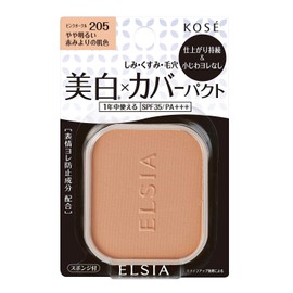 ELSIA Elsia Platinum White Cover Foundation UV Refill 205 Pink Ochre Skin Tone Than Slightly Bright Redness 0.3 oz (9.3 g)