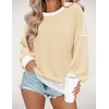 Zeagoo Womens Casual Sweatshirts No Hoodies Trendy Oversized Sweaters 2024